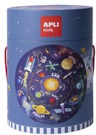 Puzzle, kör alakú, 48 darabos, APLI Kids "Circular Puzzle", csillagrendszer