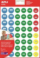 Matrica, emoji, APLI Kids "Stickers", boldog arcok, (3 ív)