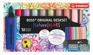 Szövegkiemelő készlet, 2-5 mm, STABILO "BOSS original NatureCOLORS Wildflowers", 10 különböző szín, (10 db)