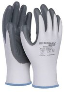 Szerelőkesztyű, nitril, DONAU "Safety 01", 9/L méret, szürke, (12 pár)
