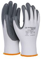 Szerelőkesztyű, nitril, DONAU "Safety 01", 7/S méret, szürke, (12 pár)