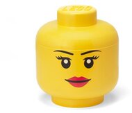 Tárolódoboz, fej, nagy, LEGO, Girl