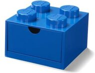 Tárolódoboz íróasztalra, fiókos, LEGO "Brick 2x2", kék