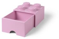 Tárolódoboz, fiókos, LEGO "Brick", rózsaszín