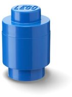Tárolódoboz, henger, LEGO, kék