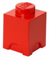 Tárolódoboz, szögletes, LEGO, piros