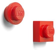 Mágnes, 2 különböző forma, LEGO, piros, (2 db)
