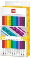 Zseléstoll készlet, 0,7 mm, kupakos, LEGO, 10 különböző szín, (10 db)