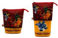 Tolltartó, cipzáras, pop-up, LEGO "Ninjago Dragon Power", piros-sárga-mintás
