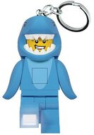 Kulcstartó, LED világítással, LEGO "Shark Suit Guy"