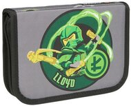 Tolltartó, klapnis, cipzáras, töltött, LEGO "Ninjago Elemental Master of Energy", szürke-mintás