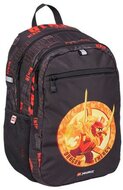 Hátizsák, dupla rekeszes, LEGO "Ninjago Dragon Energy", fekete-mintás