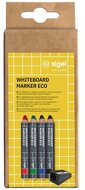 Táblamarker készlet, 1-5 mm, kúpos, SIGEL, 4 különböző szín, (4 db)