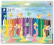 Zsírkréta, kitekerhető, STAEDTLER "Noris® 221", 24 különböző szín, (24 db)