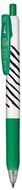Zseléstoll, 0,33 mm, nyomógombos, csíkos test, ZEBRA "Sarasa Clip", zöld