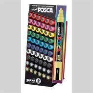Dekormarker display, 60 db, 1,8-2,5 mm, UNI "Posca PC-5M", 10 különböző szín, (60 db)