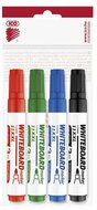 Tábla- és flipchart marker készlet, 1-3 mm, kúpos, ICO "Plan 11 XXL", 4 különböző szín, (4 db)