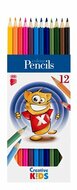 Színes ceruza készlet, hatszögletű, ICO "Creative Kids", 12 különböző szín, (12 db)
