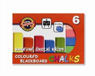Táblakréta, szögletes, KOH-I-NOOR, 6 különböző szín, (6 db)