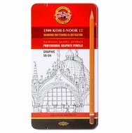 KOH-I-NOOR 1502/3 fémdobozos grafitceruza Graphic szett