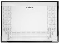 Könyökalátét, 600x430 mm, PP, éves naptárral, DURABLE, fekete