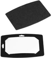 Névkitűző, 54x90 mm, újrafeldolgozott karton, DURABLE, fekete, (20 db)
