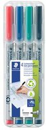 Alkoholmentes marker készlet, OHP, 0,6 mm, STAEDTLER "Lumocolor® 316 F", 4 különböző szín, (4 db)