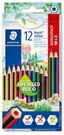 Színes ceruza készlet, hatszögletű, STAEDTLER "Noris Colour 185", 10+2 különböző szín, (12 db)