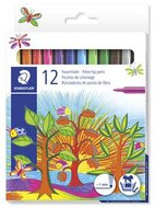 Filctoll készlet, 1 mm, STAEDTLER "325", 12 különböző szín, (12 db)