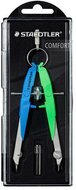 Körző készlet, precíziós, 2 darabos, STAEDTLER "Mars Comfort 556", neon kék/zöld