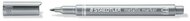Dekormarker, 1-2 mm, kúpos, STAEDTLER "8323", ezüst