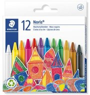 Zsírkréta, STAEDTLER "Noris 220", 12 különböző szín, (12 db)