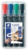 Alkoholos marker készlet, 2 mm, kúpos, STAEDTLER "Lumocolor® 352", 4 különböző szín, (4 db)