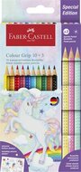 Színes ceruza készlet, háromszögletű, FABER-CASTELL "Grip", 13 különböző szín, unikornis, (13 db)