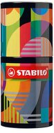 Filctoll készlet, hengeres fém doboz, 1 mm, STABILO "Pen 68 ARTY", 45 különböző szín, (45 db)