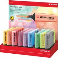 Szövegkiemelő display, 2-5 mm, STABILO "BOSS Pastel", vegyes pasztell színek, (45 db)
