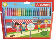 Filctoll készlet, 2 mm, STABILO "Power", 24 különböző szín, (24 db)