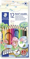 Színes ceruza készlet radírral, hatszögletű, STAEDTLER "Noris Club", 12 különböző szín, (12 db)