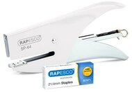 Tűzőgép, kézi, 21/4, 12 lap, RAPESCO "SP-64", fehér