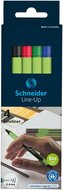 Tűfilc készlet, 0,4 mm, SCHNEIDER "Line-Up", 4 különböző szín, (4 db)