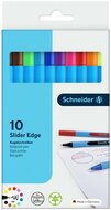 Golyóstoll készlet, 0,7 mm, kupakos, SCHNEIDER "Slider Edge XB", vegyes színek, (10 db)
