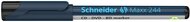 Alkoholos marker, CD/DVD, 0,7 mm, SCHNEIDER "Maxx 244", fekete