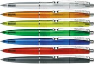Golyóstoll, 0,5 mm, nyomógombos, vegyes színű test, SCHNEIDER "K20 Icy", kék, (20 db)