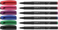 Tűfilc készlet, 0,4 mm, SCHNEIDER "Topliner 967", 6 különböző szín, (6 db)