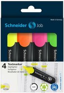 Szövegkiemelő készlet, 1-5 mm, SCHNEIDER "Job 150", 4 különböző szín, (4 db)