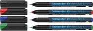 Alkoholos marker készlet, OHP, 0,4 mm, SCHNEIDER "Maxx 220 S", 4 különböző szín, (4 db)