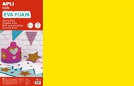 Moosgumi, 400x600 mm, APLI Kids "Eva Sheets", sárga, (5 ív)