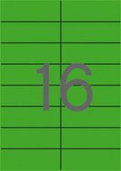 Etikett, 105x37 mm, színes, APLI, zöld 1600 etikett/csomag, (100 lap)