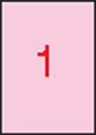 Etikett, 210x297 mm, színes, APLI, pasztell rózsaszín, 20 etikett/csomag, (20 lap)