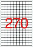 Etikett, univerzális, 17,8x10 mm, eltávolítható, kerekített sarkú, APLI, 6750 etikett/csomag, (25 lap)